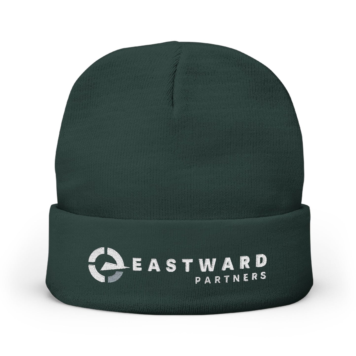Classic Black Embroidered Knit Beanie