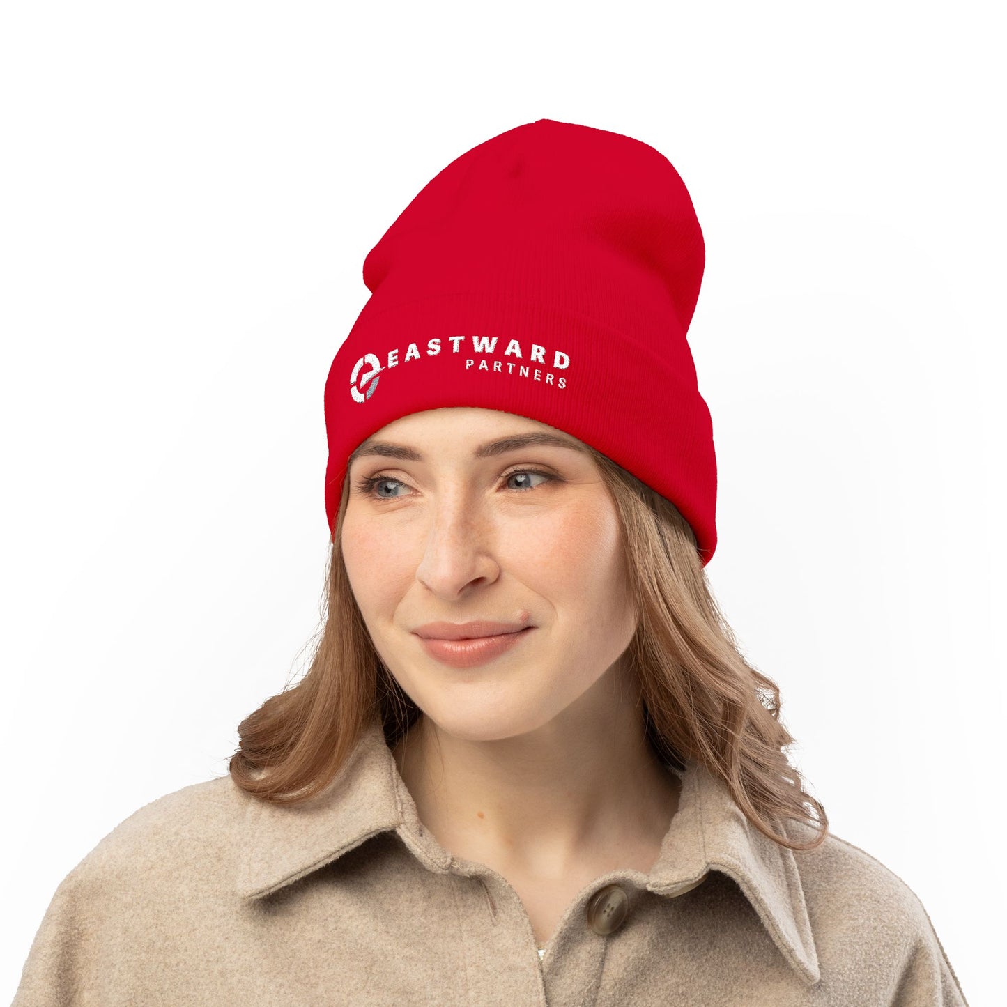 Classic Black Embroidered Knit Beanie