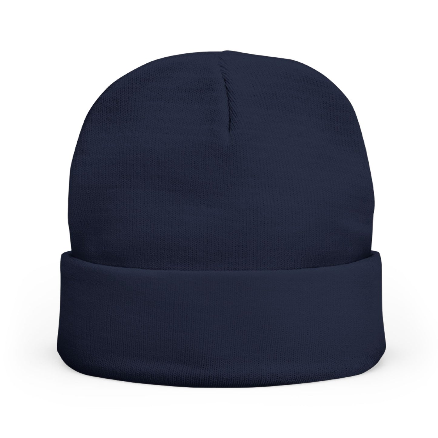 Classic Black Embroidered Knit Beanie